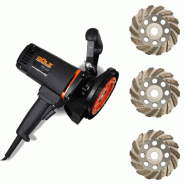 Ponceuse portable SM125 robuste + 3 plateaux de ponçage diamant DS36 béton standard Ø 125 mm - GOLZ - SM125+02973360125