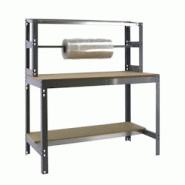 PROREGAL Table d'emballage BUFFALO | HxLxP 84x120x76cm | Capacité de charge 600kg | Gris - gris métal RS42-06 PROREGAL Table d'emballage BUFFALO | HxLxP 84x120x76cm | Capacité de charge 600kg | Gris - gris métal RS42-06