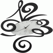 Robin Horloge Murale Moderne Noire Fabriquée En Italie En Acier, D. 45 Cm, Silencieuse, Style Minimal Pour Maison Et Bureau - noir 8052190344435