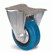 Roulette portroll caoutchouc bleu à platine pivotante à frein 100mm - GUITEL HERVIEU - 604043 - 867322