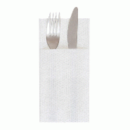 Serviette kangourou Like Linen Keiko 70 G/M2 40x40cm blanc Spunlace - par 700