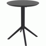 Siesta Exclusive Lot de 2 tables d’extérieur rondes pliantes de 60 cm Sky Table Noir - noir plastique polypropylène SP-SI-121BL Siesta Exclusive Lot de 2 tables d’extérieur rondes pliantes de 60 cm Sky Table Noir - noir plastique polypropylène SP-SI-121BL