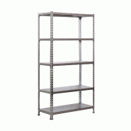 SimonRack Rayonnage métallique, 2000x1100x400 mm, 5 niveaux, tablette métallique, 200 kg au point de flexion, Galvanisé - Simonclick - métal 84351