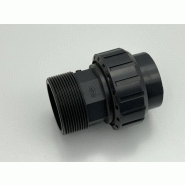 Union PVC 3 pièces - femelle à coller, fileté, EPDM PN 16 - d 50x1"1/2