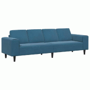 VidaXL Canapé de salon Bleu 250 x 77 x 76 cm Modèle Vega Master Focus - Matériau naturel 3335090