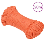 Vidaxl corde de travail orange 6 mm 50 m polypropylène 152924