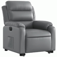 VidaXL Fauteuil inclinable électrique gris similicuir Modèle Gerdelion - 3205059