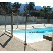 Barrière de piscine aquatic serenity / panneau en verre trempé / structure en inox