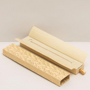 Boîte écrin bracelet kraft dorure à chaud Feuille d'or 4,5x22,7x2,2cm - par 5