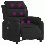 Fauteuil de massage inclinable électrique Noir Tissu Modèle Hervianor - 8721012174580