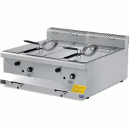 Friteuse à gaz de table 2x10 litres 2x 4,34 kW 600x635x285h mm EMP6FE020 Istanbul Line 600 - EMP6FG020