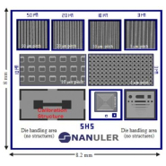 Grille de calibration pour l'étalonnage de microscopes AFM, MEB et les profilomètres - Nanuler Calibration Standard