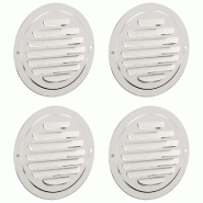 Grilles d'aération 4 pcs Argent 100 mm - 8721359365696