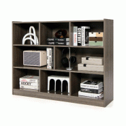 Helloshop26 - Bibliothèque enfants à 3 niveaux 122 x 32 x 93 cm espace de rangement pratique style moderne en bois gris 20_0010672 - 3000226296666