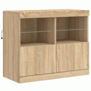 Helloshop26 - Buffet bahut commode armoire meuble de rangement organisateur cuisine salle de séjour salon avec lumières LED sonoma 02_0029971 - 3000 Helloshop26 - Buffet bahut commode armoire meuble de rangement organisateur cuisine salle de séjour salon avec lumières LED sonoma 02_0029971 - 3000