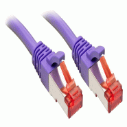 Lindy 47825 câble S/FTP Cat6, violet, câble de raccordement de 3,00 m - 47825