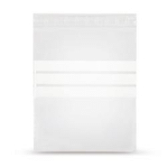 Lot de 1000 Sachets plastiques à fermeture ZIP 70x100mm + 3 bandes blanches - ZIP0710_3B+01000 Lot de 1000 Sachets plastiques à fermeture ZIP 70x100mm + 3 bandes blanches - ZIP0710_3B+01000