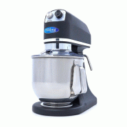 Mixer planétaire professionnel 7 L - 11 vitesses, 2 kg de pâte - noir mat