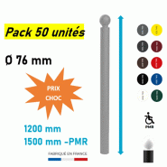 Pack 50 Potelets Ø 76 mm Boule_0