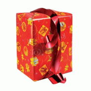 Papier cadeau "surprise" - Rouge - 0,70 x 100m - Papier kraft