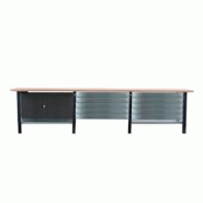PROREGAL Etabli BUFFALO WOOD avec 10x Tiroir + Armoire| HxLxP 86,5x300x75cm | Capacité de Charge 1000kg | Anthracite - noir métal PR_RS157-108 PROREGAL Etabli BUFFALO WOOD avec 10x Tiroir + Armoire| HxLxP 86,5x300x75cm | Capacité de Charge 1000kg | Anthracite - noir métal PR_RS157-108