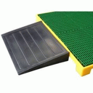 Rampe d'accès PE - Hauteur 115 mm - Polyéthylène haute densité, protection UV - Réf. PLPE1245X1245X115 / PLPE1240X625X115