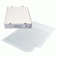 Sans Marque Boîte de 100 pochettes coin A4, en polypro grainé incolore - 3045050053412