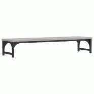 Support de moniteur table meuble bureau sonoma 85 x 23 x 15,5 cm bois d'ingénierie gris 02_0045001 - gris métal 3000220470482