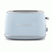 Sweiss GRS6 Grille-pain 2 fentes Bleu - bleu inox GRS6