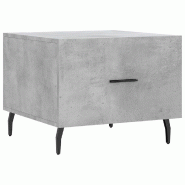 VidaXL Table basse gris béton 50x50x40 cm bois d'ingénierie Modèle Flex Classique - 829436