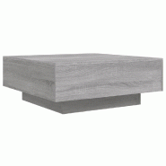VidaXL Table basse sonoma gris 80x80x31 cm bois d'ingénierie Modèle Nova Pro - 836586