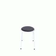WellHome - Tabouret de cuisine avec pieds métalliques couleur noire, 30,5x30,5x42,5 cm - noir WH13283