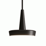 Zafferano Baby Suspension LED réglable en aluminium laqué noir, design moderne avec diffuseur en polycarbonate opale, CRI 90, 8.0W 2700K - noir 8058