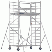 Échafaudage roulant aluminium DOCKER 150 version garde-corps EXMDS - Hauteur de travail : 4,90 m - DUARIB - 7220032 Échafaudage roulant aluminium DOCKER 150 version garde-corps EXMDS - Hauteur de travail : 4,90 m - DUARIB - 7220032