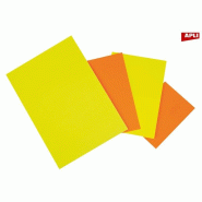 Apli Lot de 10 étiquettes carton 780 g/m², forme rectangulaire 40x60, coloris jaune/orange - 3270241419108