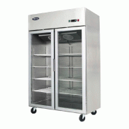 Armoire froid positif 2 portes vitrées 535×525 sur roulettes Atosa YCF9402GR
