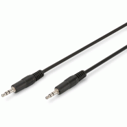 ASSMANN DIGITUS Câble de raccorde. Audio, stéréo, jack 3,5 mm - jack 3,5 mm, 1,5 m, noir - noir AK-510100-015-S