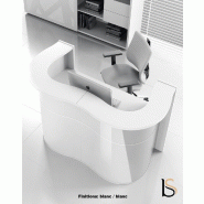 Banque d'accueil compacte WAVE - MDD - Blanc brillant