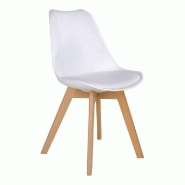 Chaise de repas scandinave molde - blanche