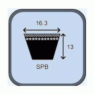 Courroie trapézoïdale - spb - 1000 - 16x14