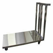 ITALCONCEPT L2G Chariot Plateforme Inox 304, Plateau Plein, 1000 x 1200 x 600mm - 3616350036957