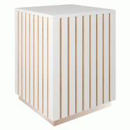 Podium haut Vertigo T03 MDF naturel et blanc 45x45x60cm