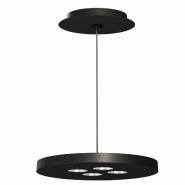 Suspension LED 12 W, noir mat, culot Cookie, IRC > 90, température de couleur réglable (2700 K - 3200 K - 4000 K), compatible TRIAC - Beneito & Faur