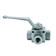 Vannes VBS 3 voies électro zinguées percées pour passage en L - Femelle gaz - Inox - Réf :  XVBS3VLZP04