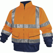 Veste de travail panostyle phve2 à haute visibilité orange fluo/bleu marine tl - DELTA PLUS - phve2omgt - 825373