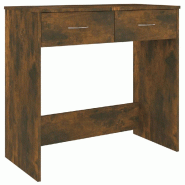 VidaXL Bureau Chêne fumé 80x40x75 cm Bois d'ingénierie Modèle Apex Premium - marron 815474