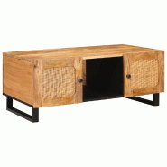 VidaXL Table basse Chêne artisanal 100 x 54 x 40 cm Modèle Sirius Rectangulaire - 4018056