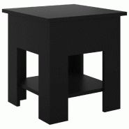 VidaXL Table basse noir 40x40x42 cm bois d'ingénierie Modèle Signature - 810272XL