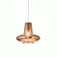 Zafferano Suspension Giulietta Ø 320 X 3150 Mm. 1 X E27 70 W Hs-Ip20-Gris, Grp Bronze - bronze LGL4123