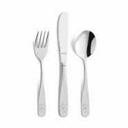 Amefa Coffret 3 couverts enfants Bear - Inox 18/10 décor ourson sécurité bébé - Cadeau naissance - argenté inox 8711155469735